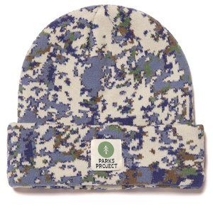 NWT Parks Project Yosemite Rocks Blue Digital Camo Beanie